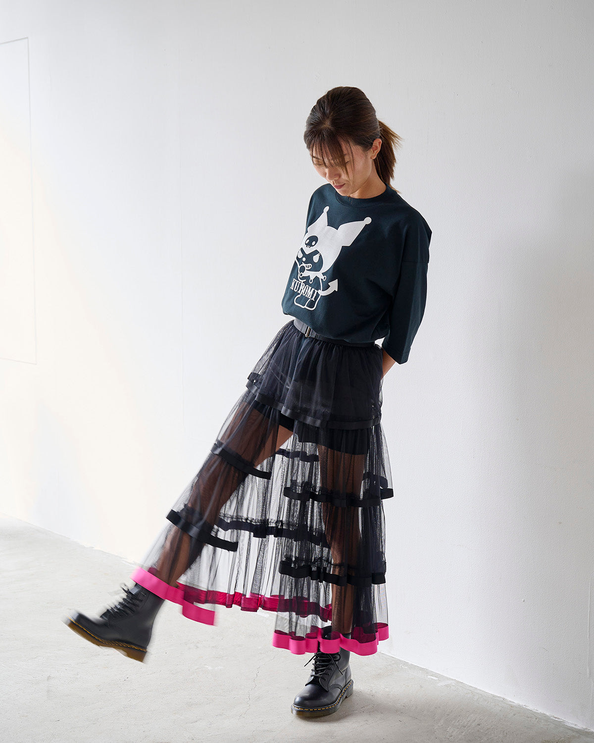 KISHIDAMIKI tulle chain belt 巻きスカート KUROMI'S Tulle skirt belt – Sakayori.（サカヨリ）