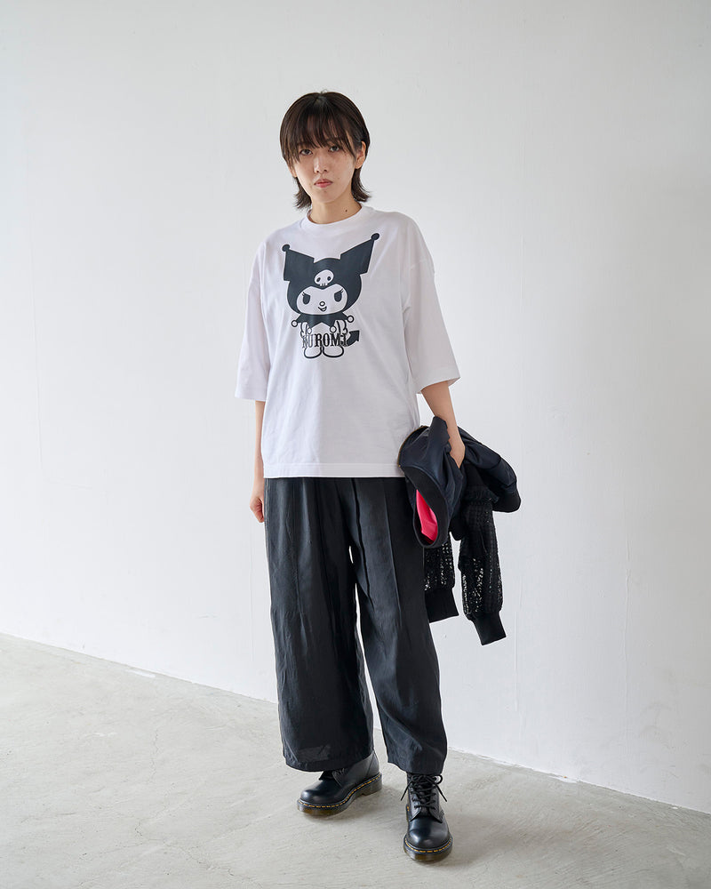 KUROMI'S round half sleeve T-SHIRT (front)