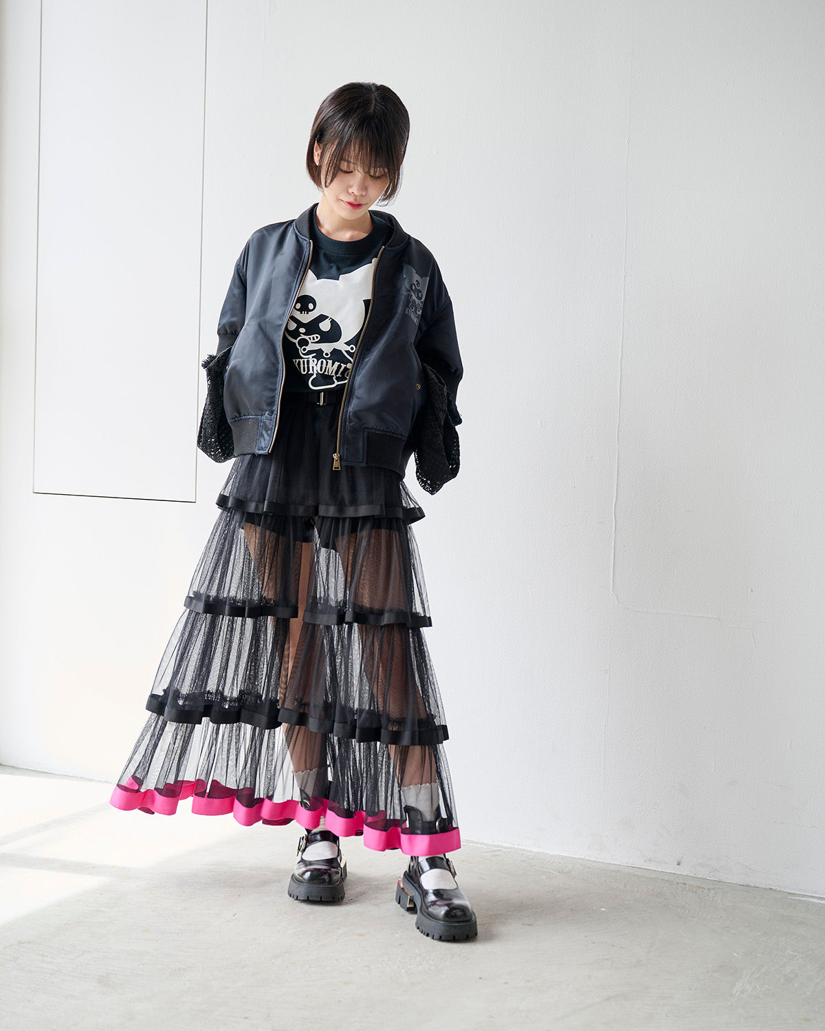 AS ☆様　極美品　トロア　レース　刺繍おりぼんブルゾン KUROMI'S MA-1 – Sakayori.（サカヨリ）