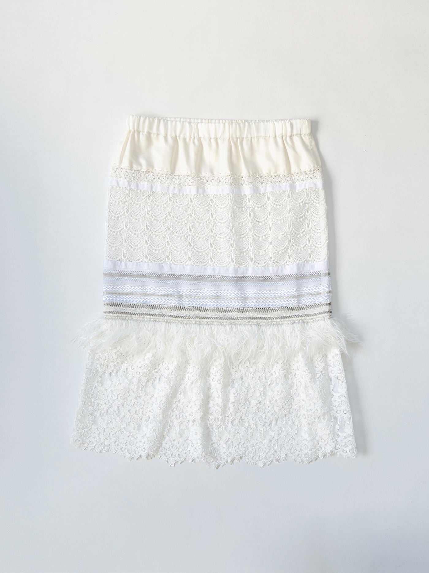 mixed lace skirt – Sakayori.（サカヨリ）
