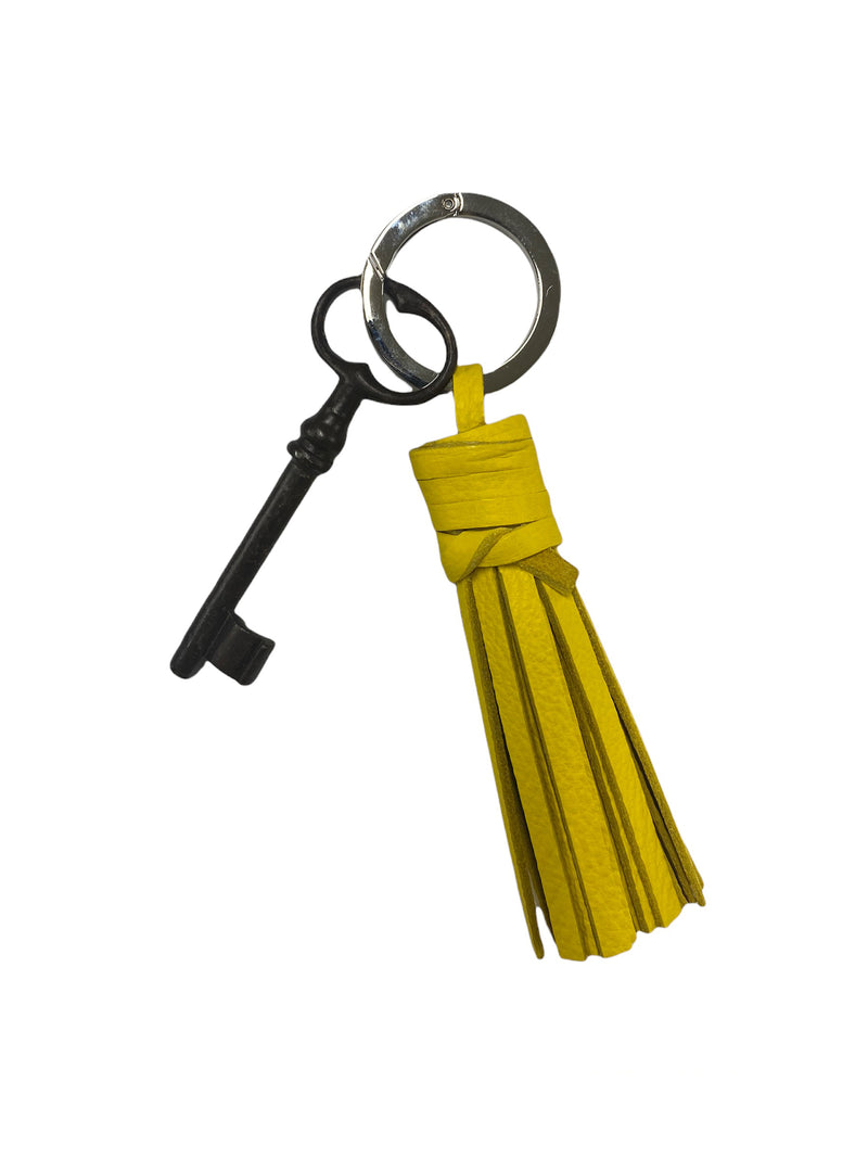 SHORT FRINGE LEATHER KEY RING