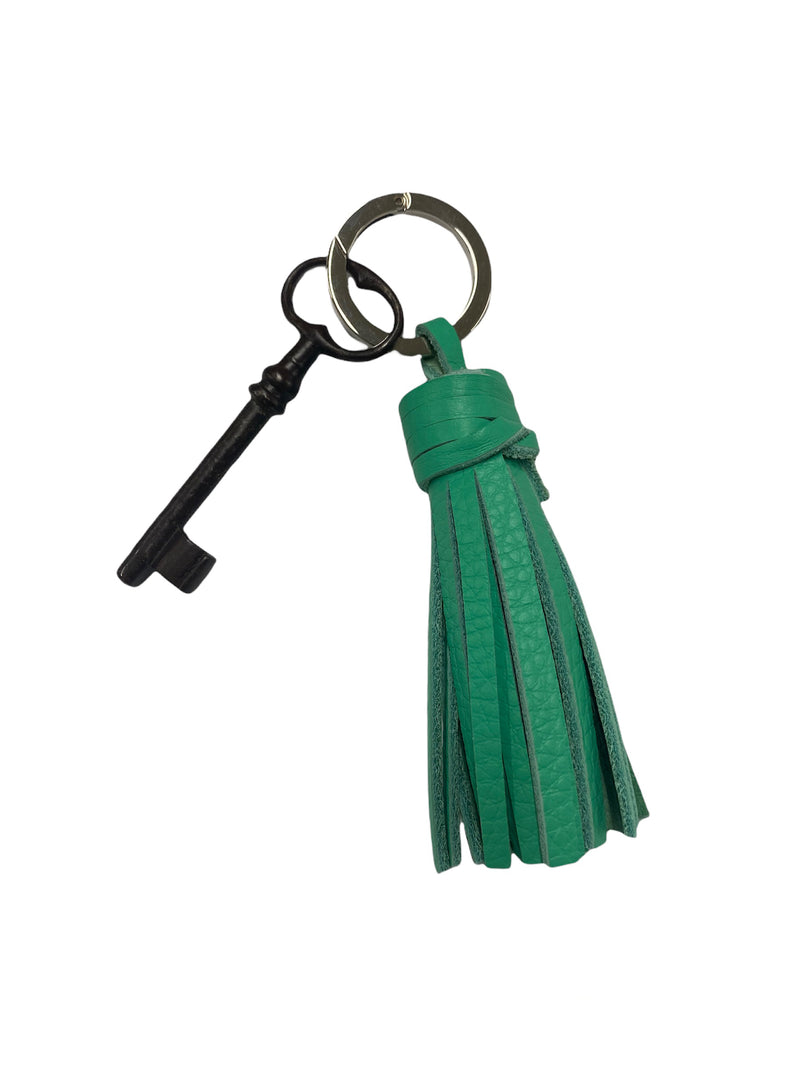 SHORT FRINGE LEATHER KEY RING